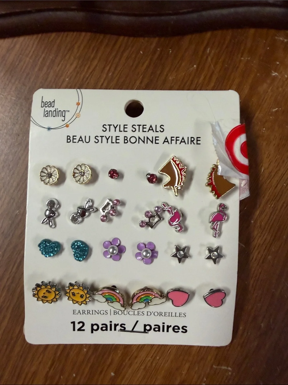 Kids Multicolor Stud Earring & bracelet with jewelry box